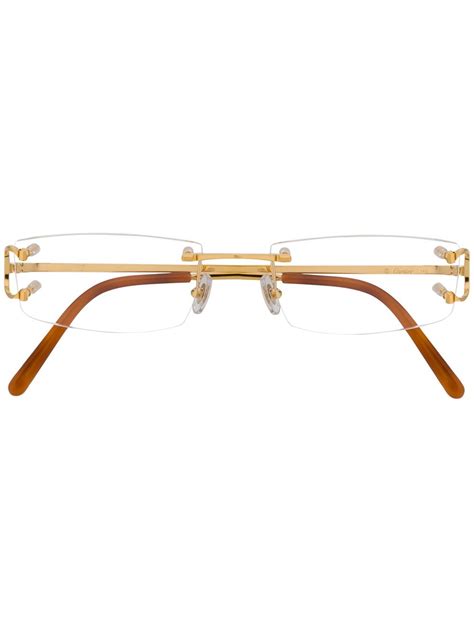 cartier frame glasses|cartier eyewear rectangular frame glasses.